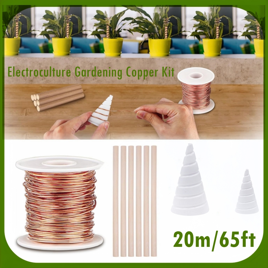 Copper Wire Roll - 20m/65ft Electroculture Gardening Copper Kit with