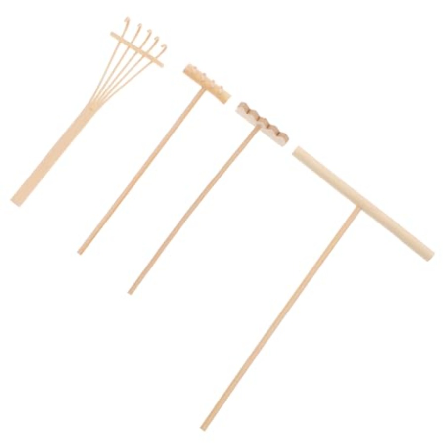 Bamboo Mini Rake Set 4 Pcs for - Bonsai Zen Garden Set ulasan dan harga