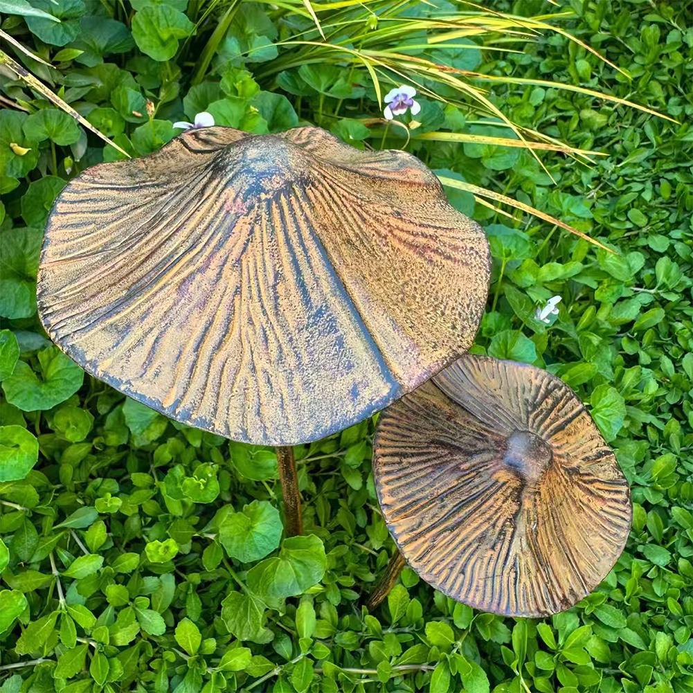 Retro Metal Rusty Mushroom Gar - Bonsai Garden Accessories ulasan dan harga