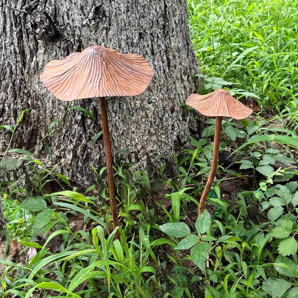 Retro Metal Rusty Mushroom Gar - Bonsai Garden Accessories ulasan dan harga