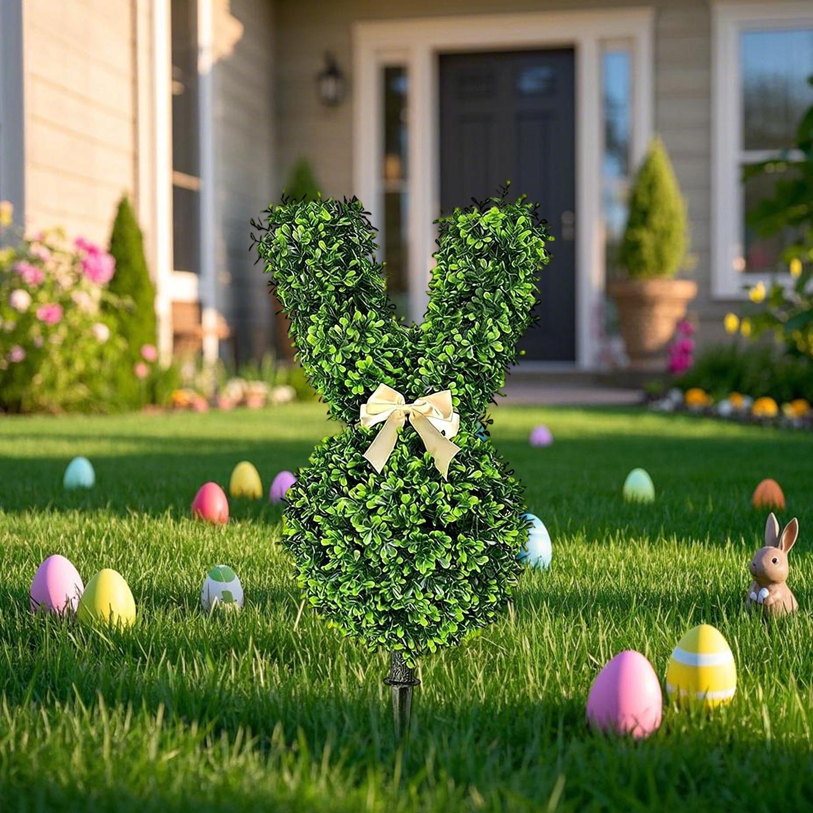 Easter Bunny Faux Tree Spring  - Bonsai Garden Backyard ulasan dan harga