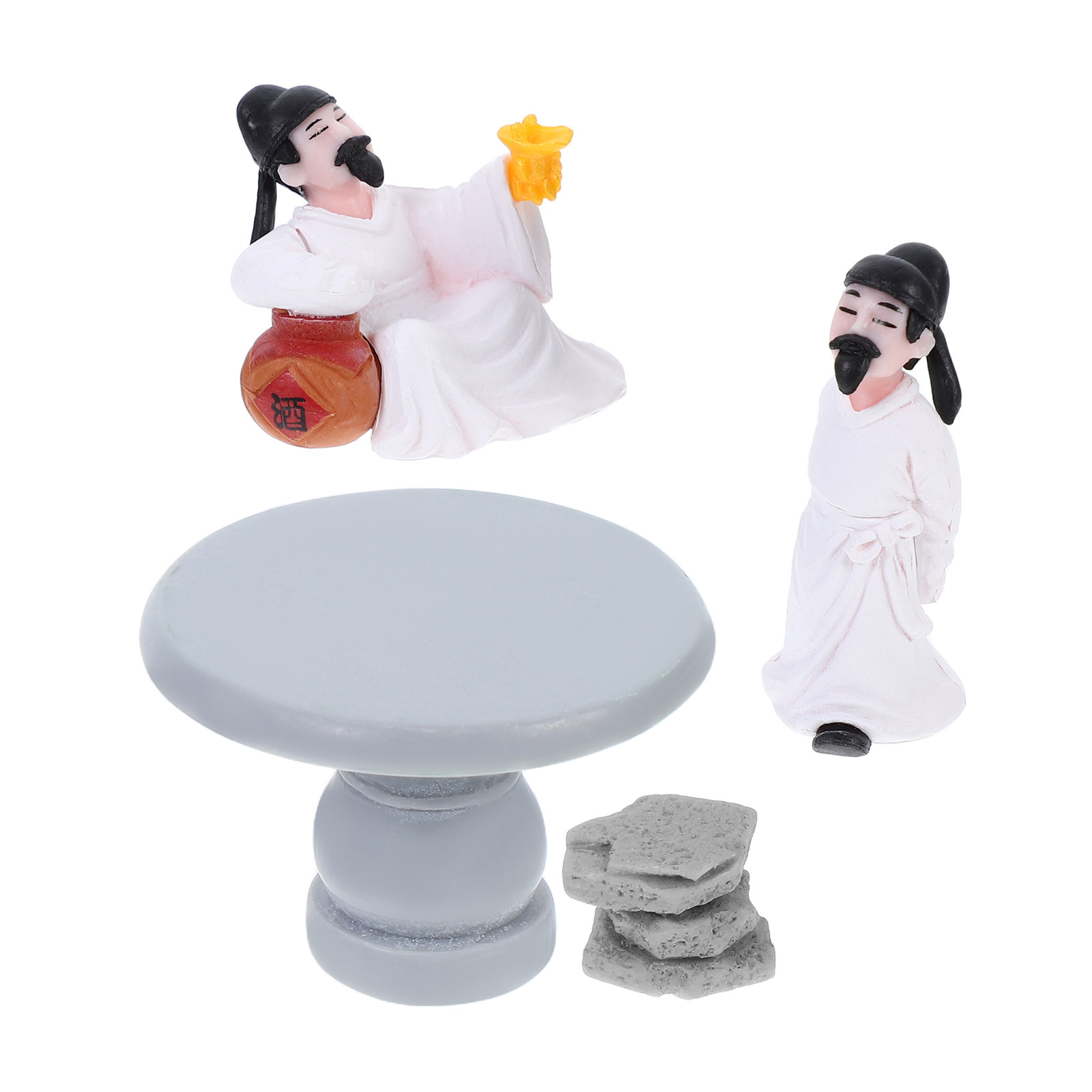 4Pcs Table and Chairs Set with - Bonsai Zen Garden Set ulasan dan harga