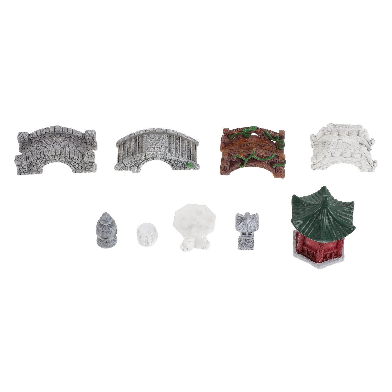 10Pcs Resin Miniature Landscap - Bonsai Zen Garden Set ulasan dan harga